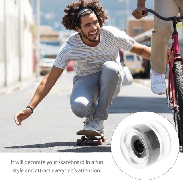 Rodas de Skate PU 4 Peças Acessórios de Substituição Duráveis