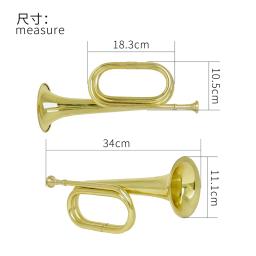 M MBAT-Brass Marching Bugle trompete com bocal, apto para escola banda, cavalaria, militar, orquestra, instrumento musical - Image 2