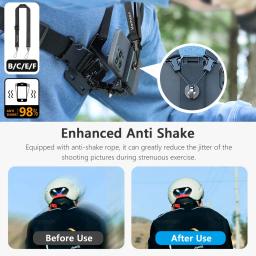 Vamson-Chest Strap Phone Holder, Arnês do Corpo, Mount Belt para GoPro, 11, 10, DJI, Insta360, Sjcam, EKEN, Deriva, Action Camera Acessórios - Image 3