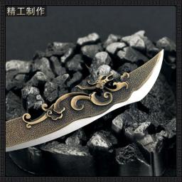 22cm Dragon Slaying Blade Sabre Machete Antigo Chinês Metal Arma Modelo Jogo Anime Periféricos 1/6 Boneca Acessórios Equipamentos Dropshipping Atacado Hot Sale Presentes Novo Presente de Chegada Frete Grátis Ornamento - Image 3