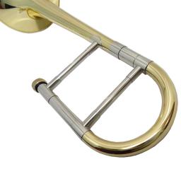 Trombone com bocal, chave F com estojo, laca de latão amarelo, instrumentos musicais - Image 5