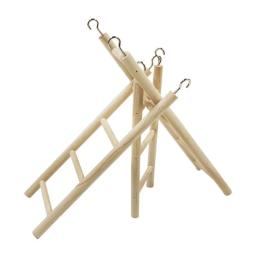 Escadas de madeira Swing Scratcher para pássaros, escada de escalada de poleiro, gaiola de pássaros, hamsters, brinquedos papagaio, suprimentos para animais pendurados, 3, 4, 5, 6, 1Pc - Image 4