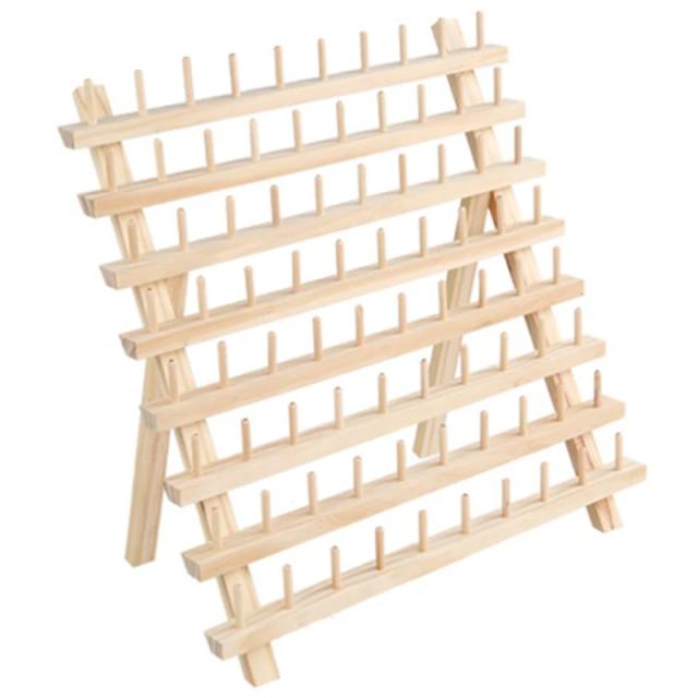 Organizador de Linha Dobrável para 30/80/120 Carretéis - Ideal para Costura e Bordado com Suspensão na Parede