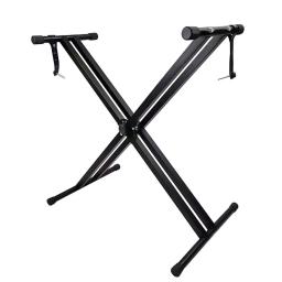 HY-X4 suporte de piano ajustável universal metal tubo duplo piano rack teclado instrumento suporte suporte acessórios - Image 1