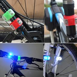Bicicleta dianteira e luz traseira, silicone levou luz, impermeável, acessórios de segurança, ciclismo noturno, mountain bike - Image 5