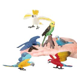 Estatueta de animais da floresta, guara, papagaio, cacatua, papagairo, pássaro, selva, estatuetas de animais, brinquedos de ação para crianças - Image 2