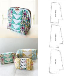 Modelo bonito Régua Costura Padrão, DIY, Patchwork Quilter, Ferramenta Stencil, Ferramentas Bag - Image 2