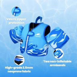 Coletes infantis de natação para crianças, manga de braço flutuante, anel flutuante, jaqueta salva-vidas segura, treinamento de natação, jaquetas de piscina - Image 2