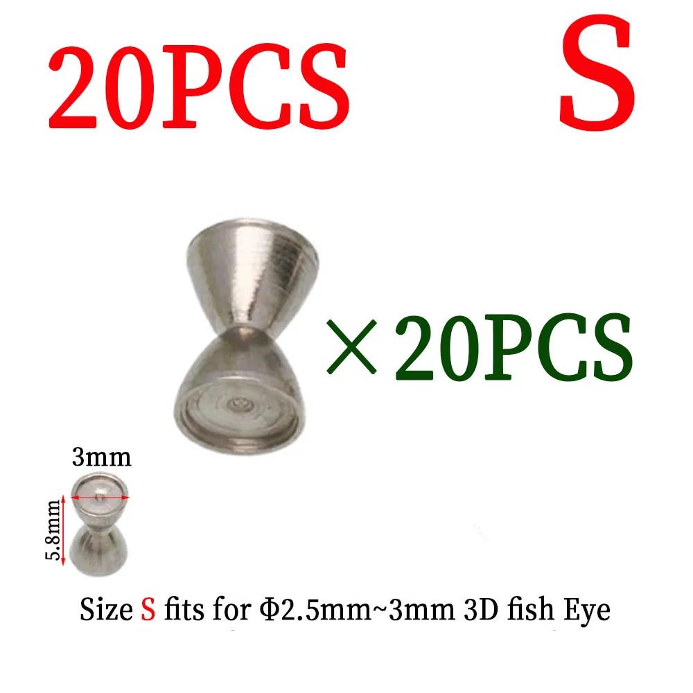 20/30 pçs haltere afundado olhos de bronze contas de barra mosca amarrando material para verme louco charlie streamer mosca truta isca de pesca - Image 1