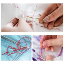 Agulhas de tapeçaria com ponta dobrada, 8 peças, fio de tricô, agulhas de tecelagem, curva de olho grande, agulha dobrada, tricô, crochê, acessórios de costura diy - Image 5