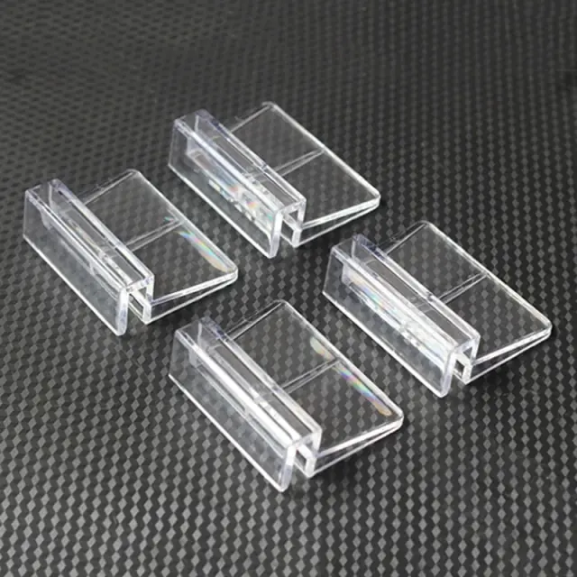 Clipes de Acrílico para Tampas de Vidro de Aquário, Suporte Seguros para Tanques de Peixe, Compatíveis com Vidros de 4mm a 8mm, Pacote com 4 Peças