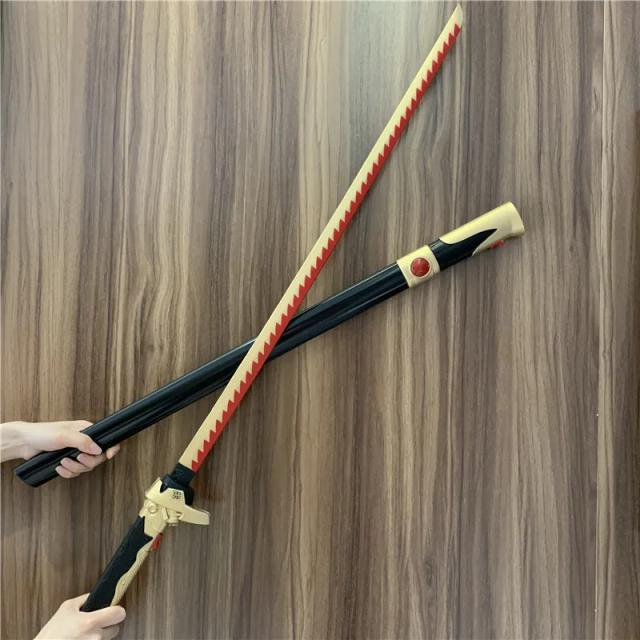 Espada Katana 106cm - Arma de Cosplay 1:1 com Bainha Verde e Preta - Modelo de Prop para Role Play e Fantasia Ninja