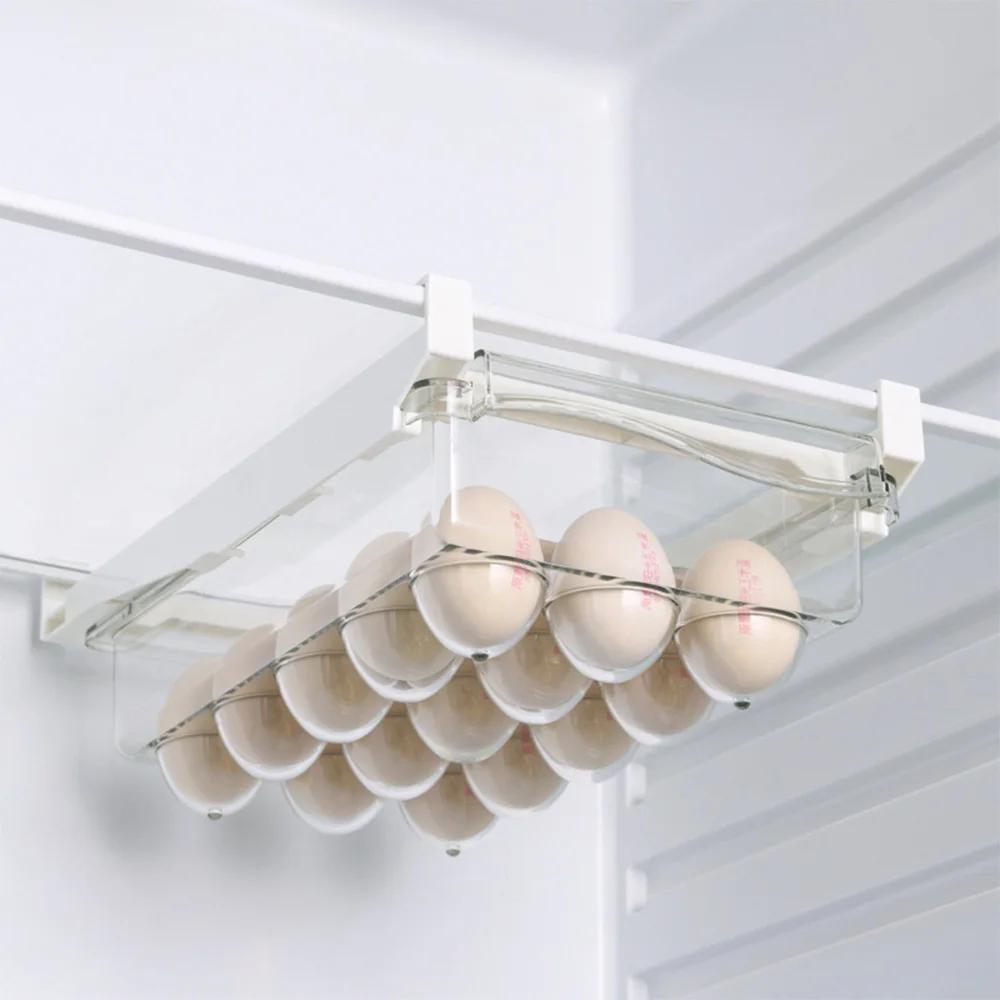 Gaveta Tipo Caixa De Armazenamento De Alimentos para Geladeira, Organizador De Frutas Claro, Suporte De Rack, Prateleira De Slide, Plástico, Recipiente De Cozinha - Image 1
