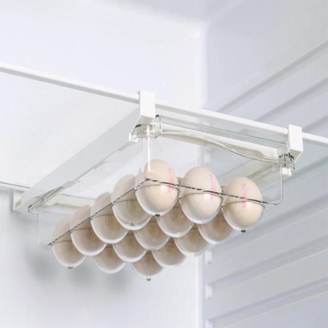 Organizador Transparente de Alimentos para Geladeira - Gaveta de Armazenamento Deslizante para Frutas e Utensílios de Cozinha