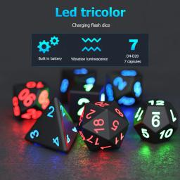 Led luminoso eletrônico conjunto de dados multi face jogo mesa dados engraçado jogos adultos festa entretenimento brinquedos jogo tabuleiro - Image 2