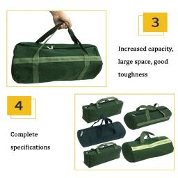 Bolsa de lona grossa para ferramentas, organizador de armazenamento, estojo portátil para eletricista, chave de fenda, alicate, ferramenta manual de reparo - Image 6