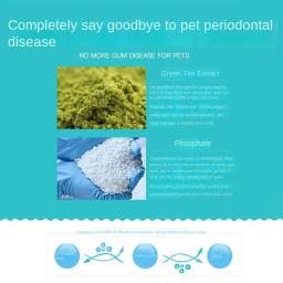 Pet dentes limpeza pó, Pó de limpeza oral para cães e gatos, Cálculo dental, Remover o mau hálito, Branquear os dentes amarelos - Image 5