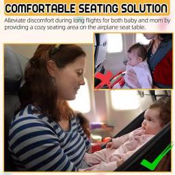Cama de viagem para avião infantil, extensor de assento inflável para crianças, cama portátil essencial para avião/carro/trem, cinto de sono para viagem c4q4 - Image 6