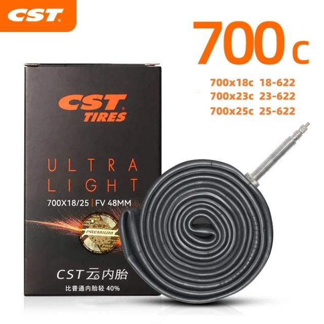 CST Tubo Interno Ultraleve Bicicleta Estrada 700c 700x18-25c/700x25-32c Válvula Presta