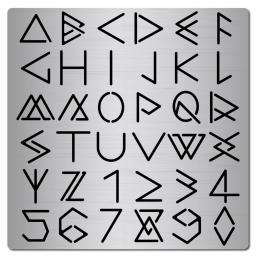 Metal gótico fonte lettering estêncil antigo inglês fonte antigo alfabeto modelo runas estêncil para pintura de madeira queima pirografia - Image 1