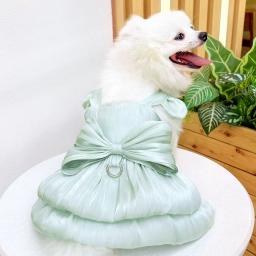 Vestido de casamento com saia arco, roupas para cães, roupas para gatos, ursinhos de pelúcia, roupas para cachorros pequenos, primavera e verão - Image 3