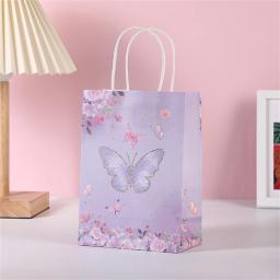Sacos De Papel De Presente com Coroa De Borboleta e Impressão Do Castelo, sacolas para Casamento, Festa De Aniversário, Doces e Cookies Embalagens Decorações, 4PCs - Image 3