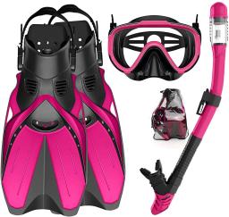 Óculos de snorkel para adultos, equipamento de mergulho, equipamento de natação, máscara, parte superior seca, mergulho, nadadeiras com bolsa de engrenagem, novos - Image 3