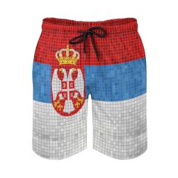 Calções de praia masculinos esportivos, estampa 3D, bandeira Strava, calções de surf, esportes populares, sunga, roupas de banho, verão, verão - Image 2