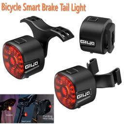 Bicicleta Smart Brake Tail Light, MTB Road Bike, Auto Brake Sensing Light, USB Recarregável, IP66 Impermeável, Lâmpada traseira de aviso LED, Novo - Image 1