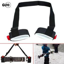 Pólo de esqui ajustável ombro mão transportadora lash alça alças náilon sacos de esqui porter gancho loop proteção para esqui snowboard - Image 3
