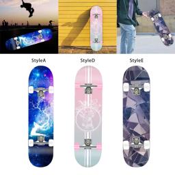 Skate duplo completo para iniciantes e mulheres, totalmente mudo, Longboard para homem - Image 4