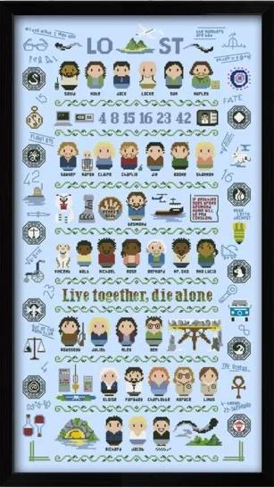 Epic Characters 43-74: Kits de Ponto Cruz DIY em Bordado 14ct para Decoração de Casa