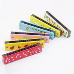 Harmônica de madeira para crianças, órgão bucal, brinquedos educativos, instrumento musical, presente, 16 buracos - Image 1