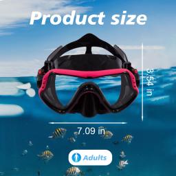 Máscara de mergulho profissional para homens e mulheres, máscara de natação, óculos à prova d'água HD, silicone snorkel - Image 6