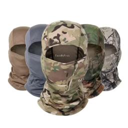 Balaclava camuflada tática, máscara facial completa para caça ao ar livre, bicicleta, ciclismo, bandana, pescoço, combate, airsoft - Image 1