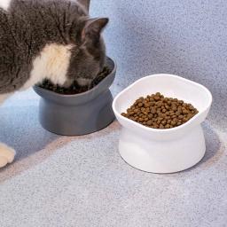 O animal de estimação não-deslizamento elevado taças para o alimento dos gatos tigela de água tigela alimentador de animais de estimação cães - Image 1