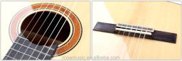 China Guitarra clássica Handmade Solid Spruce, instrumentos musicais, alto brilho, 39 Polegada, 6 cordas, Fabricantes - Image 5