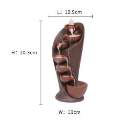 Cachoeira queimador de incenso criativo decoração para casa suporte de incenso portátil cerâmica artesanato tocha design com 20 cones - Image 3