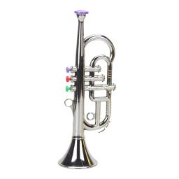 Deluxe Trumpet Horn instrumento de sopro para crianças, 3 teclas coloridas - Image 5
