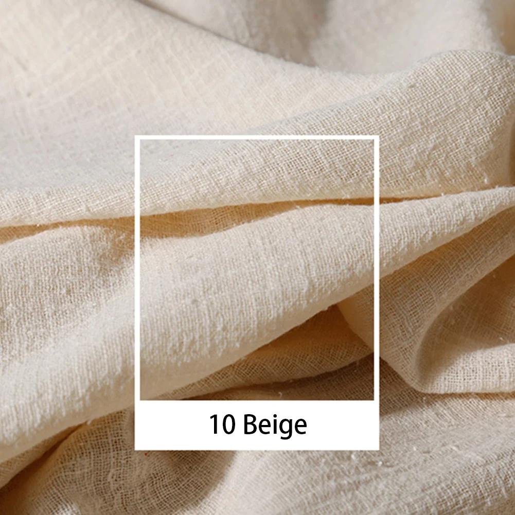 130x100cm tecido de algodão de linho macio material orgânico puro linho natural cambrico eco diy roupas tecido de retalhos - Image 1
