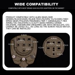 Adaptador de código G para caça e airsoft, base de 360 graus, coldre tático, com plataforma qls, acessórios para cinto - Image 6