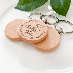 Personalizado Chaveiro De Madeira, Lembrança De Comunhão Personalizada, Minha Primeira Comunhão, Favor De Festa, Chaveiro De Madeira, Presente Para Convidado, 10Pcs - Image 3