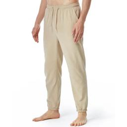 Calça casual com cordão masculina, elástico na cintura, monocromática, tamanho solto versátil, jogging, leggings de ioga, verão, nova - Image 3
