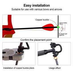 5 pçs tiro com arco flecha arco cordas fivela clipe de cobre nocking ponto arco corda posição ferramenta tiro seta acessórios - Image 5