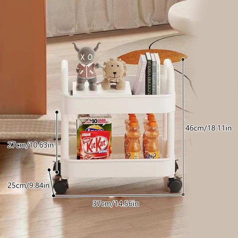 Carrinho Móvel De Estante De Armazenamento Multi-Camada, Carrinho Organizador De Cozinha Com Rodas, Prateleiras De Banheiro, Rack De Petiscos Domésticos - Image 1