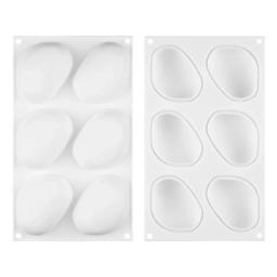 Molde elíptico de silicone para pedra de seixo, para bolo, mousse, sobremesa, chocoalte, molde de sabão antiaderente - Image 3