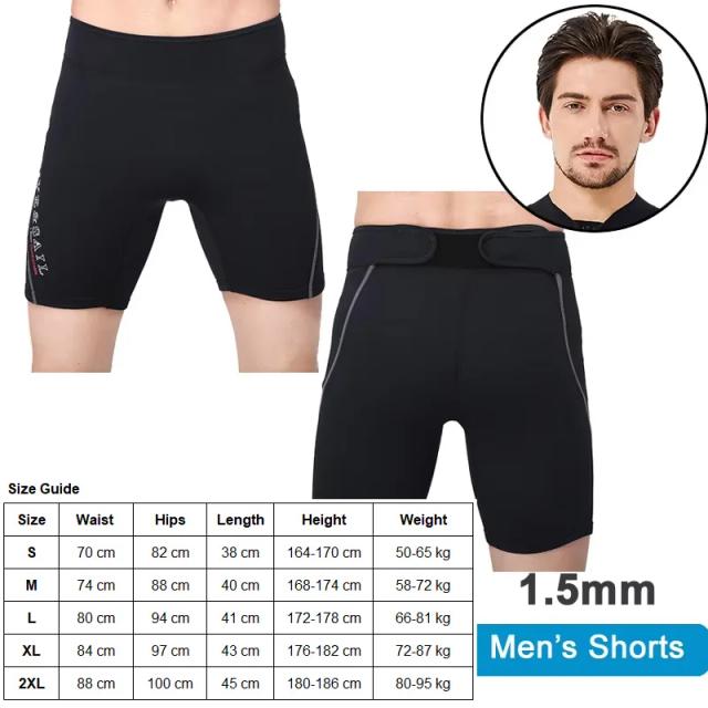 Calças de Neoprene 1.5mm para Mergulho e Surf - Wetsuits Unissex para Adultos, Ideais para Canoagem e Atividades Aquáticas