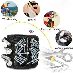 Correia magnética para pulseira, Saco de pulso magnético forte Ferramenta multifuncional, Prego de sucção - Image 5