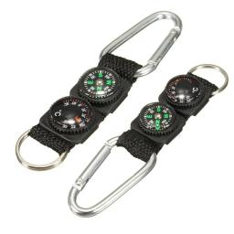 Universal Multifunction Mosquetão Keychain, 3 em 1, Camping, Escalada, Caminhadas, Mini Compass, Termômetro, Chaveiro Hanger, 1Pc - Image 3