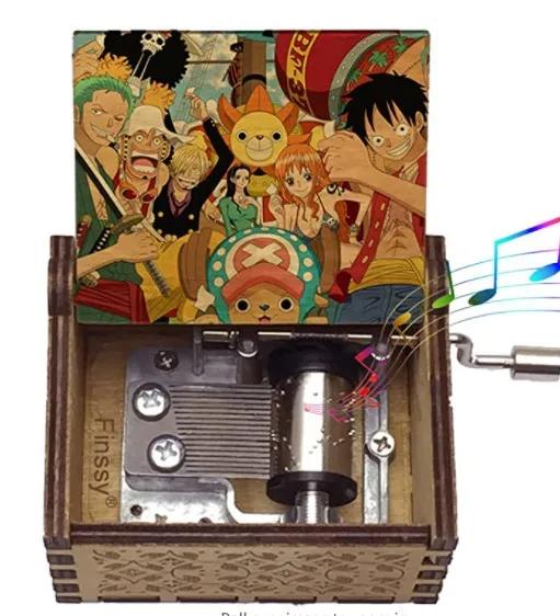 Caixa De Música De Madeira Anime Cranked Hand Cranked Caixa De Música De Desenhos Animados Para Menino E Menina, Presente De Aniversário E Natal Decoração Do Quarto, Decoração Do Hotel, 1 Pc - Image 1